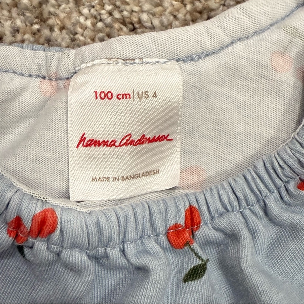 Hanna Andersson Very Cherry Ruffle Neck Swing Dress - Picture 8 of 9